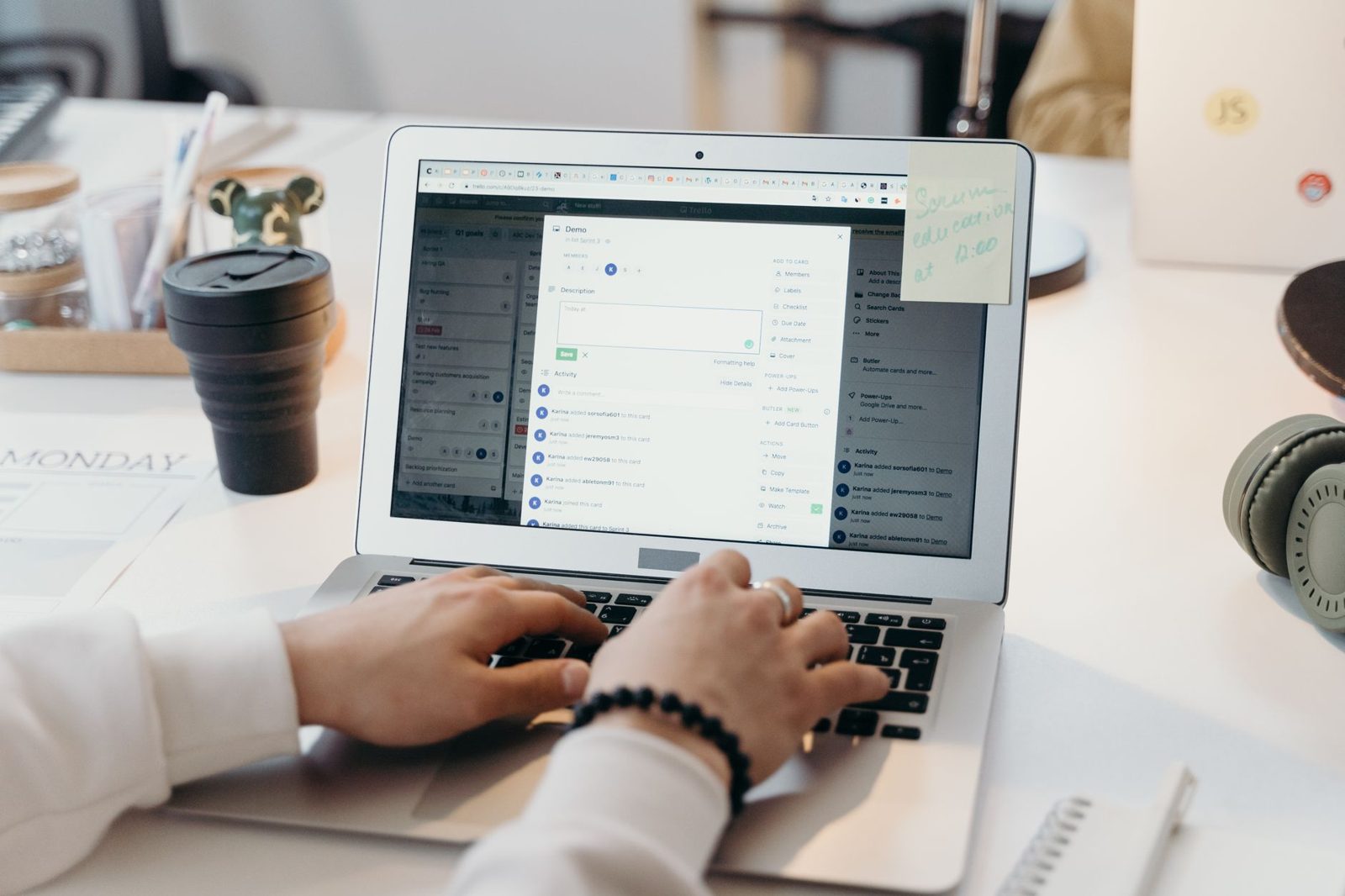 Person checking their email inbox on a laptop